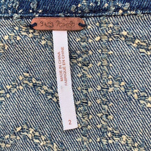 Free People Jackets & Coats Free People Etched Denim Jacket Poshmark